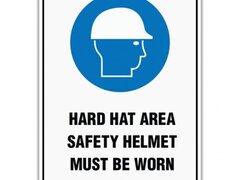 HARD HAT SIGNS for AREA SAFETY HELMET MUST BE WORN